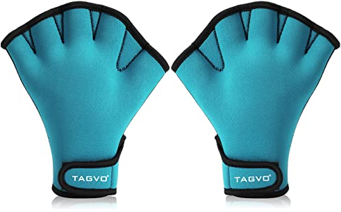 TAGVO Aquatic Handschuhe für den Oberkörperwiderstand, Schwimmhandschuhe mit Trageschlaufe, gut nähen, kein Ausbleichen, Größen für Männer Frauen Erwachsene Kinder
