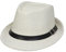 Xiang Ru Trendige Panama Fedora Hüte für Männer und Frauen, Unisex Manhattan Braid Stroh Kurze Krempe Jazz Cap Trilby Strand Sonnenhut, D: weiß, Einheitsgröße