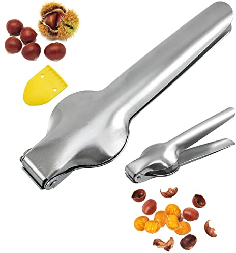 RosyFate Kastanien Clip, Kastanien Werkzeug, Kastanienschneider, Maronizange, Maronenzange, Nussknacker Sheller, Haselnussk Öffner, Walnuss Zangen Öffner, Küchengeräte Trockenobst Öffner