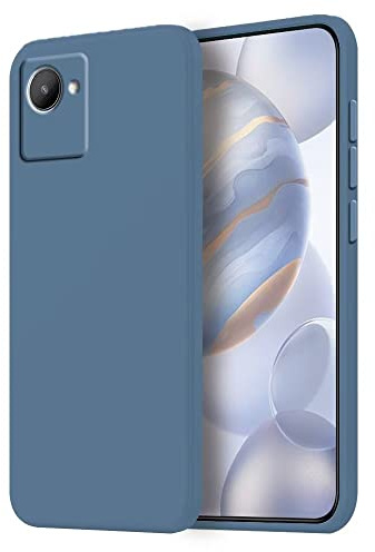 HONLEN Hülle für Realme C30 / Realme Narzo 50i Prime Schutzhülle Case, (6.5 Inches) Liquid TPU Silicone Handyhülle mit Fallschutz Silikon Cover Lavender Grey