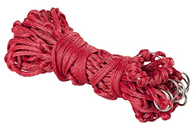 Start Heunetz für Pferde engmaschig 10x10 cm Maschenweite, Heusack, Heu Netz klein, Heutasche, Futternetz, Futtersack, Heuraufe für Pferden, Schafen, Esel, Ziegen (Rot)
