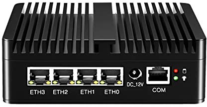 KingnovyPC N6000 Mini PC Micro Firewall Appliance, 4-Port 2.5gb LAN Fanless Router PC, 16GB RAM, 256GB SSD, AES-NI, HDMI2.0 l DP l USB3.0 l USB2.0