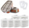 6001 Filter für Atemschutzmaske Set, mit 60 Stück Filterbaumwolle(1 Paar/ 2 Stück) und Filterbaumwolle, für 3m Maske, Staubmaske mit Filter, Kompatibel mit 6200, 6800, 7502 Atemschutzmaske (64)