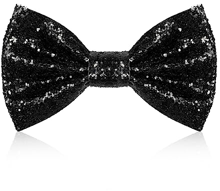 Heyu-Lotus Glitzer-Fliege, glitzernde Pailletten-Fliege und verstellbare Riemenschnalle, glänzend, glitzernd, vorgebundene Fliege für Männer, Junggesellenabschied, Junggesellinnenabschied, Party,
