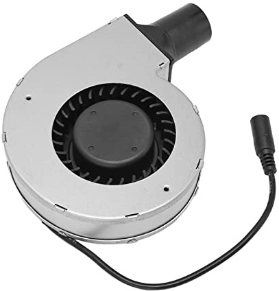 Elprico Gebläse, 12 V, 2 A, Bürstenloser Gleichstrom-Gebläse, Hochgeschwindigkeits-hitzebeständiger Metallgebläse-Lüfter mit Drehzahlregler (EU-Stecker)