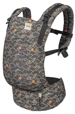 Tula Free-To-Grow Mesh Babytrage für Neugeborene ab Geburt, Ergonomisch Baby-Tragetasche mit Mesh Rückenpanel, Mojave