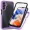 Samsung Galaxy A35 5G Case with Built-in Screen Protector, 360 Full Body Protective Cover Heavy Duty Anti-Scratch Shockproof Slim Silicone Bumper Clear Phone Case for Samsung A35 5G, Purple