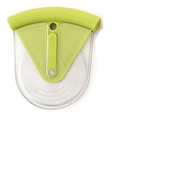 Green Non-Stick Disc-Style Stainless Steel Pizza Cutter with Protective Cover Pizza Slicer Cutter Wheel for Pizzeria