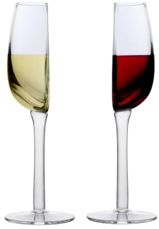 TAPT Mezzo bicchiere di vino, Set di 2 Calice Vino Personalizzato Calici Vino Rosso, 140ml Mezzo Bicchiere da Vino Bicchieri da Vino Rosso, Bicchieri da Vino Rosso per Natale, Festa