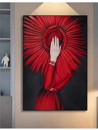 Diamond Painting Set 40x120cm Mysteriöse Frau DIY 5D Diamant Painting Groß Bilder Kinder mit Diamants Painting Zubehör für Kinder Und Erwachsene Weihnachtsbasteln Crystal Art für Home Wall Decor -105