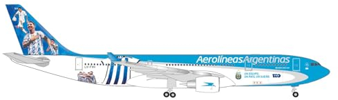 Herpa modello di aereo Aerolíneas Argentinas Airbus A330-200 - LV-FVH in scala 1:500 - modello di aereo, pezzo da collezione, miniatura deco, statuetta senza supporto in metallo