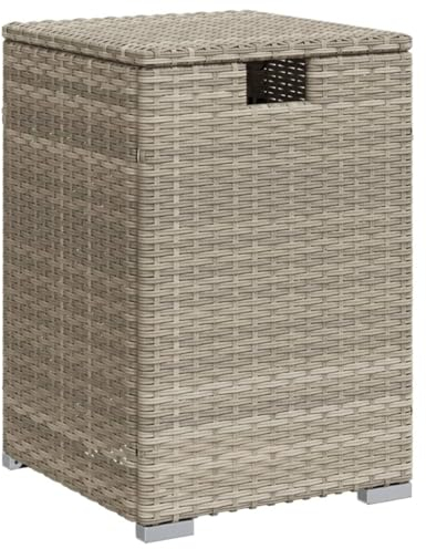 vidaXL Table de Couverture de Bouteille de Propane, Boîte de Rangement pour Bouteille, Support de Bouteille Jardin, Résine Tressée