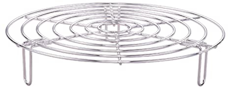SCUDGOOD Grille en acier inoxydable pour soulever la vapeur dans les casseroles autocuiseur multifonction pour la cuisson en conserve - Racks de refroidissement pour la cuisson au four rond