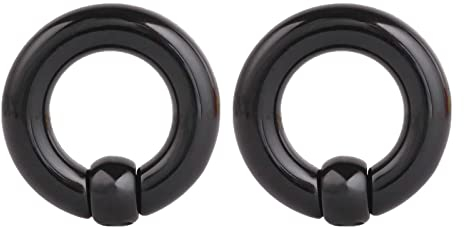 Bcughia Tunnel Ohrringe 8mm Acryl Flesh Ohr Tunnel Reifen mit Ball Ohr Plug Set, 2 Stück