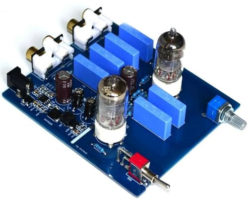 6J1 Tube Preamp Fever HiFi Mini Home Audio Preamplifier Power Amplifier Board DC12V2A