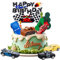 10Pcs Cars Kinder Party Geburtstag Kuchen Dekoration, Auto Cake Topper Kinder Cars Tortendeko, Rennwagen Geburtstagstorte Dekoration, Cars Mini Figuren Cupcake Topper, für Jungen Mädchen Partyzubehör