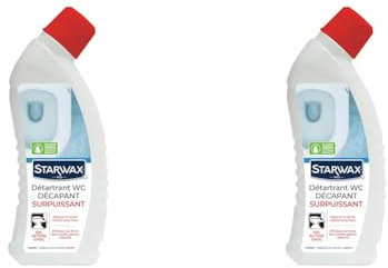 STARWAX - Gel Détartrant Décapant Surpuissant - WC et fosses septiques - Détartre en Profondeur - Efficace même sous l'Eau - Formule Concentrée - Fabriqué en France - 750ml (Lot de 2)
