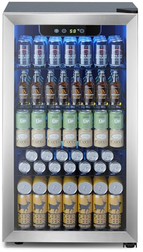Electactic Mini Fridge 130 Can Beverage Refrigerator Cooler, 3.2 Cu.Ft Drink Fridge forSoda Wine Beer, Digital Temperature Control Cooler for Home, Dorm, Bar