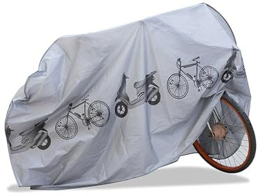 Bike Cover,Waterproof Outdoor Bicycle Cover,Nylon Cycle Cover,Anti Dust Rain UV Protection Cycle Cover Waterproof Outdoor for Mountain Bike,High Performance Nylon Bike Cover (Gray)