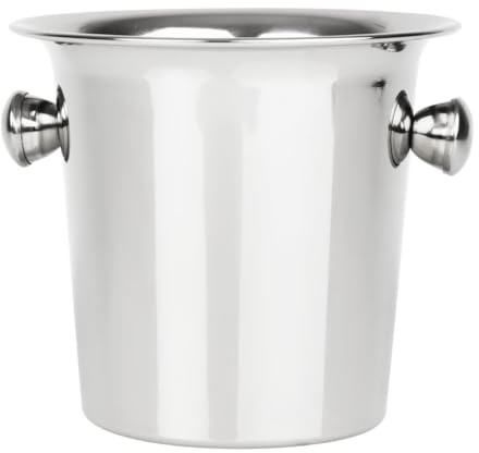 Olympia Mini Fluted Stainless Steel Ice Bucket, 1.06L, 130x130mm | Double-walled insulation keeps ice frozen for longer to elevate professional tableside service and bar presentations.