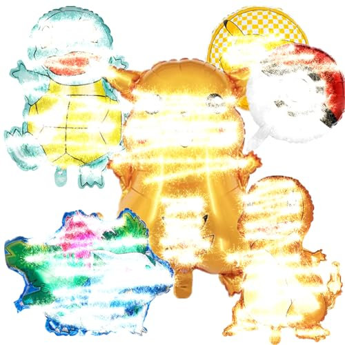 Biuebinc 6 Stück Luftballons Geburtstag Luftballons Happy Birthday Deko Ballon Kindergeburtstag Deko Folienballons Partydeko