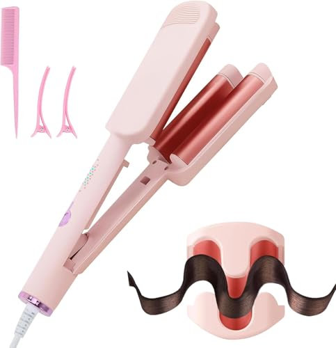 32mm Welleneisen Für Haare, Mit Verbrühungsschutz, Neuer Lockenstab Automatisch Für Tiefe Wellen, V-förmiger Lockenstab Für Kurzes Und Langes Haar