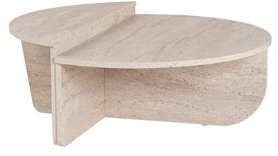 Dmora Couchtisch Wand 90x60x35h cm Beige Rechteckig