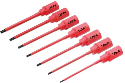 Laser 9184 Insulated Extra Long Slim Star Bit Socket 3/8 D T10 to T40-7pc