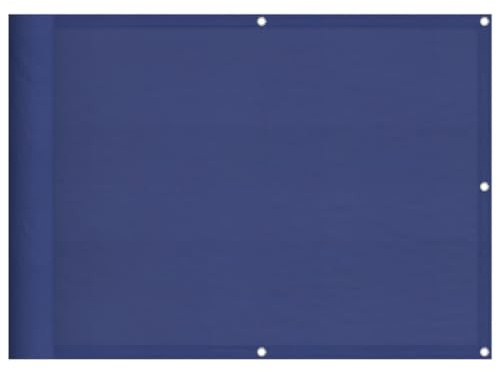 Tomostar Brise Vue Balcon, Cache Vue Écran Terrasse Imperméable Protection UV Coupe-Vent Bleu 75x800 cm 100% Polyester Oxford