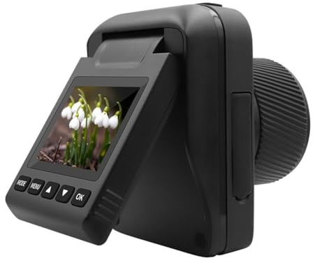 Gettimore 32MP 4K wasserdichte Zeitraffer-Kamera mit 90° drehbarem Bildschirm für Outdoor-Abenteuer, kompakt, 6,6 x 8,4 x 6,6 cm, Schwarz