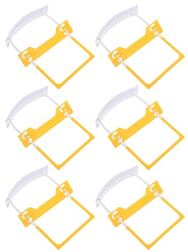 SOIMISS 6 Stück Binderclips mit Kleberückseite Kleine Bindeklammern aus Kunststoff Flexible Dokumentenclips für Büro Schule und Zuhause