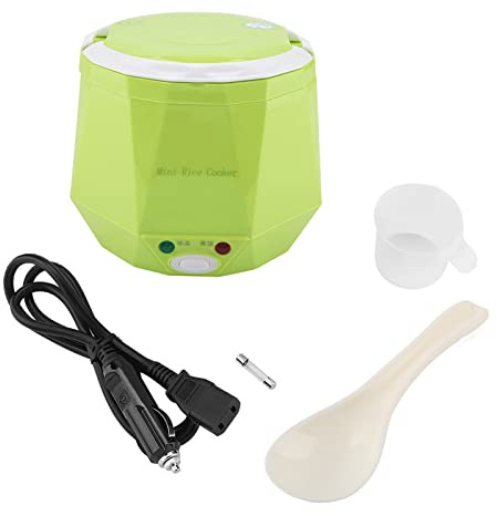 ACOGEDO Olla Arrocera Eléctrica Multifuncional Portátil, 24V, 140W, Comida para Camiones, para el Hogar y los Viajes (GREEN)