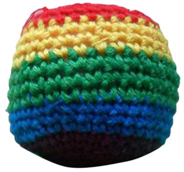 Générique Knitted Footbag Sack, Handmade Toss Balls Toy – Handwoven Toss Footbag | for Boys Girls Child Teens Family Parks Garden Lawn Party Beaches Backyards