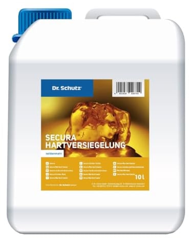 Dr. Schutz Secura Hartversiegelung seidenmatt 10L für elastische Bodenbeläge | Versiegelung für PVC, CV, Linoleum | Bodenversiegelung, Schutzversiegelung, Bodenbeschichtung | Vinylboden versiegeln