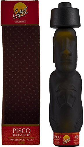 Capel Eaux de Vie de Raisin Pisco Reservado Moai avec Etui 700 ml