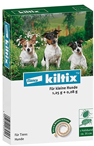 Kiltix Zecken- und Flohhalsband für kleine, aktive Hunde – ca. 35 cm langes Zeckenhalsband für langanhaltenden Zecken- und Flohschutz – Floh- und Zeckenmittel für Hunde