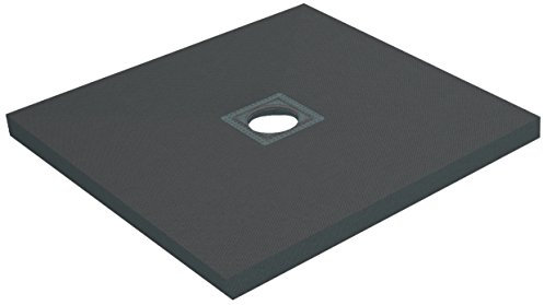 Receveur de douche prêt à carreler extra-plat 1200x1200x60 avec vidage intégré et bande d'étanchéité pour douche à l'italienne