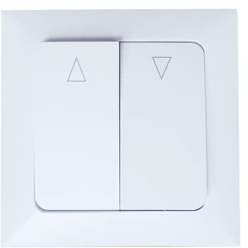 Unterputz Rollladenschalter für Rollläden und Jalousien mit Auf/Ab-Taste, Unterputz, 230 V/AC, weiß, RAL 9003 80x80 mm (1 ST)