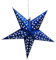 Weihnachtsdeko Beleuchteter Papierstern 60cm blau, mit 10 LED batteriebetrieben mit Timerfunktion