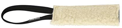 Dingo Gear Beisswurst mit einem Griff Schafe Wolle Plush Naturfarbe 20 cm x 6 cm Apport Training mit Hund S00428