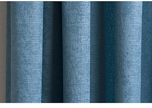 Enhanced Living Matrix Teal Blue Curtains for Living Room - 90x54 inch (229x137 cm) - Tape Top Noise Reducing Thermal Curtains for Bedroom - 2 x Curtain Panels