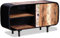 vidaXL TV Schrank mit 1 Schrank 2 Regalen Fernsehtisch Fernsehschrank Lowboard TV Möbel Sideboard HiFi-Schrank Recyceltes Massivholz 90x30x48cm