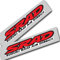 SRAD Motorradaufkleber in Rot und Schwarz