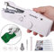 Mini Máquina de Coser Portátil de AOWEIKA, Herramienta Manual Portátil Herramienta de Puntada Rápida para Tela, Ropa o Tela de Niños
