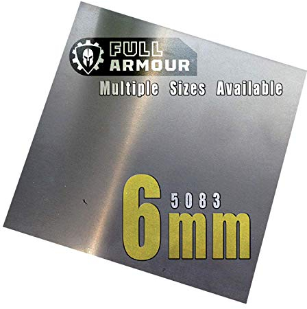 Placa de aluminio de 6mm – 5083, 200mm x 200mm (20cm x 20cm)