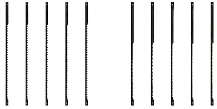 Dremel MS52 Lot de 5 lames de découpe précise dans le bois pour couper jusqu'à 18mm avec la scie à & MS51 Lot de 5 lames de découpe rapide dans le bois pour couper jusqu'à 18mm avec la