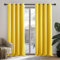 Deconovo Thermal Insulated Eyelet Blackout Curtains for Bedroom 90 x 108 Inch Mellow Yellow Two Panels