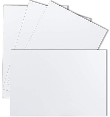 50x Einzelkarten Din A7-10,5 x 7,3 cm - 240 g/m² - Hochweiß (Weiß) - Blanko Mini-Karten ideal für Geschenkanhänger, Namenskarten & Visitenkarten