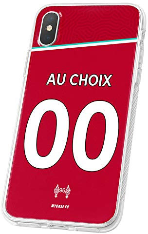 MYCASEFC Coque Football Personnalisable Liverpool Alcatel U5 4G en Silicone. Housse de Foot pour Smartphone personnalisée et fabriquée en France en TPU