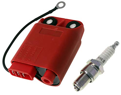 kompatibel mit Piaggio Zündspule + Zündkerze B9ES CDI kompatibel mit NRG MC2 MC3 Sfera NSL RST TEC ZIP SSL 50